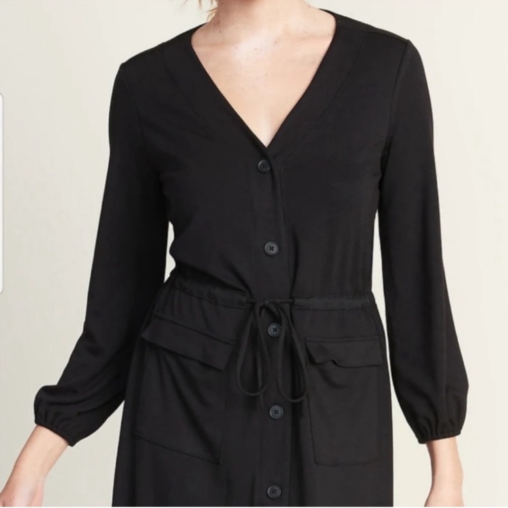 Old Navy Waist-Defined Ponte-Knit Utility Dress